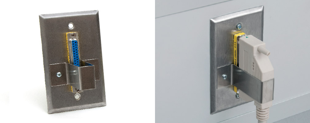 90 degree cable wall plate